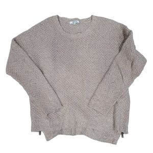 Madewell Landmark Texture Side Zip Sweater Tan